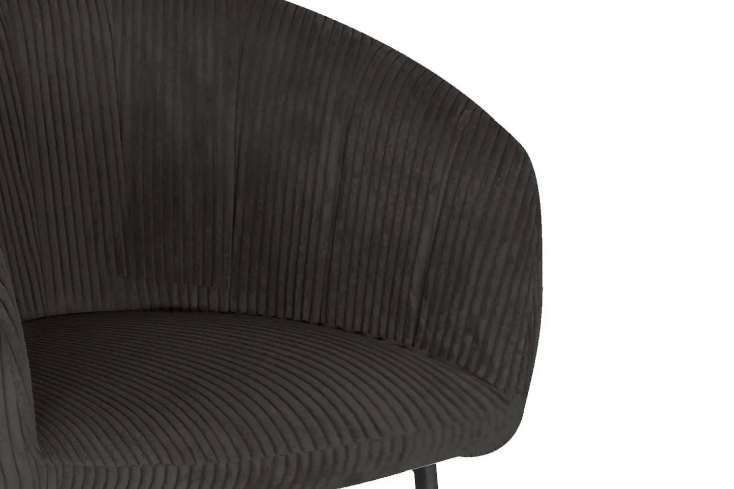 Lot de Chaises de Salle à Manger SAVINA en Tissu Velours Côtelé Gris - 57 x 62 cm ROUSSEAU