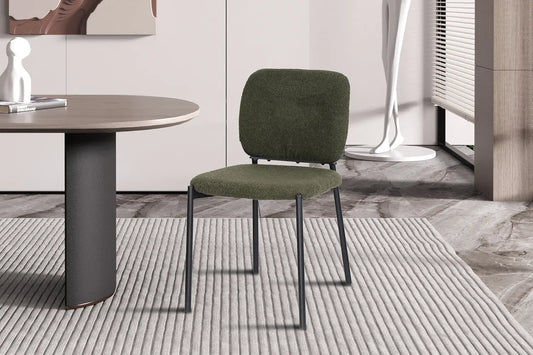 Lot de Chaises de Salle à Manger SOPHIE en Tissu Vert - 43 x 50 cm ROUSSEAU