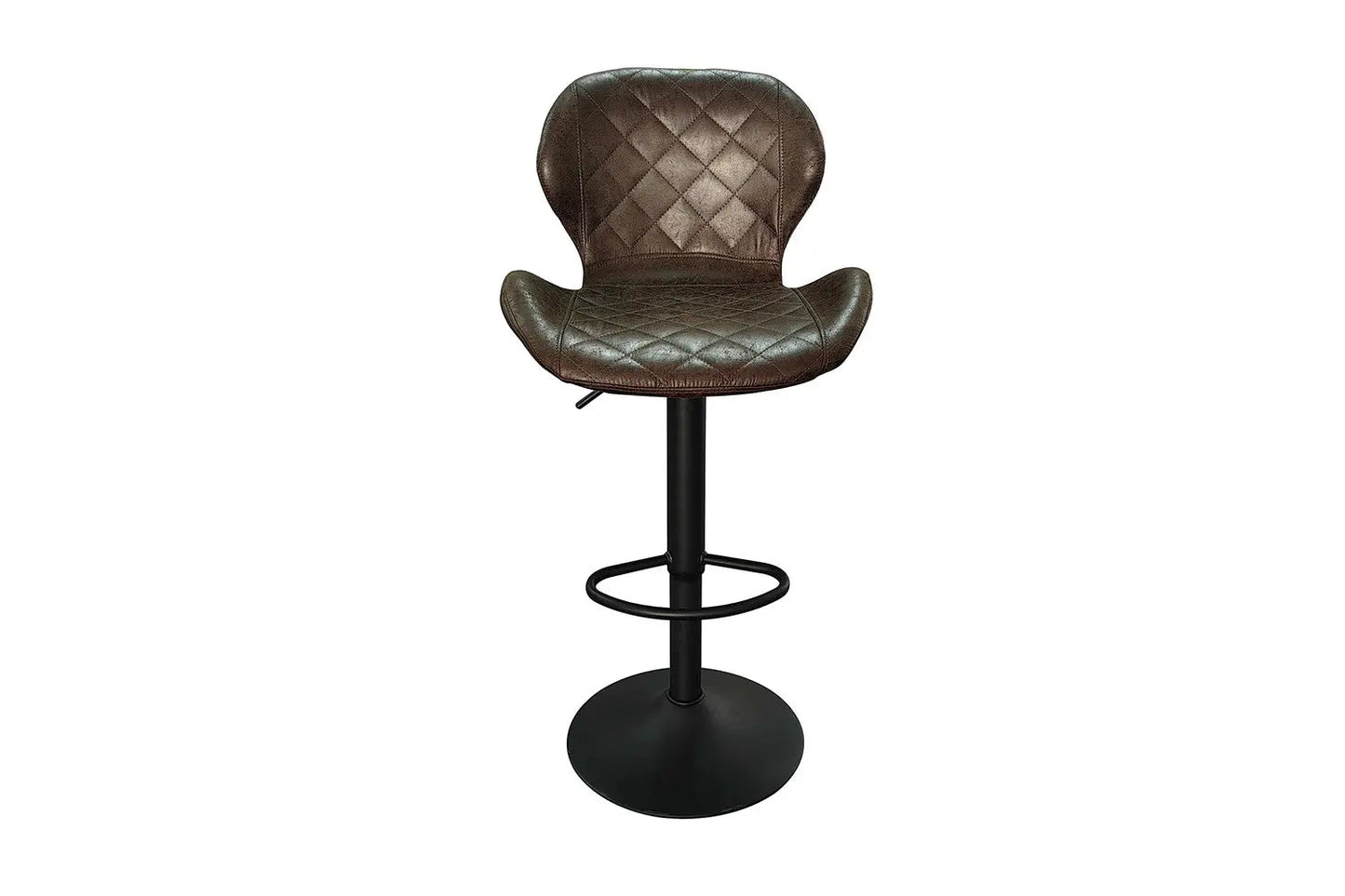 Lot de Tabourets de Bar MAYA en PU Brun Foncé - 48 x 52 cm ROUSSEAU