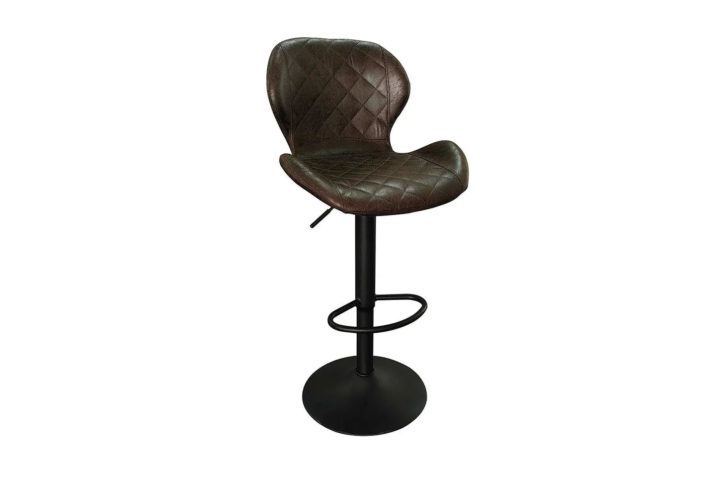 Lot de Tabourets de Bar MAYA en PU Brun Foncé - 48 x 52 cm ROUSSEAU