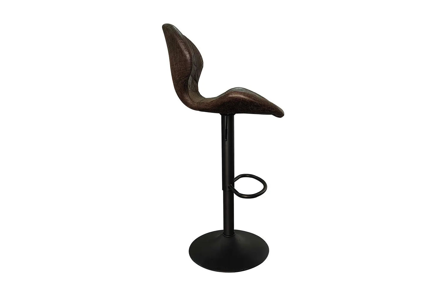 Lot de Tabourets de Bar MAYA en PU Brun Foncé - 48 x 52 cm ROUSSEAU