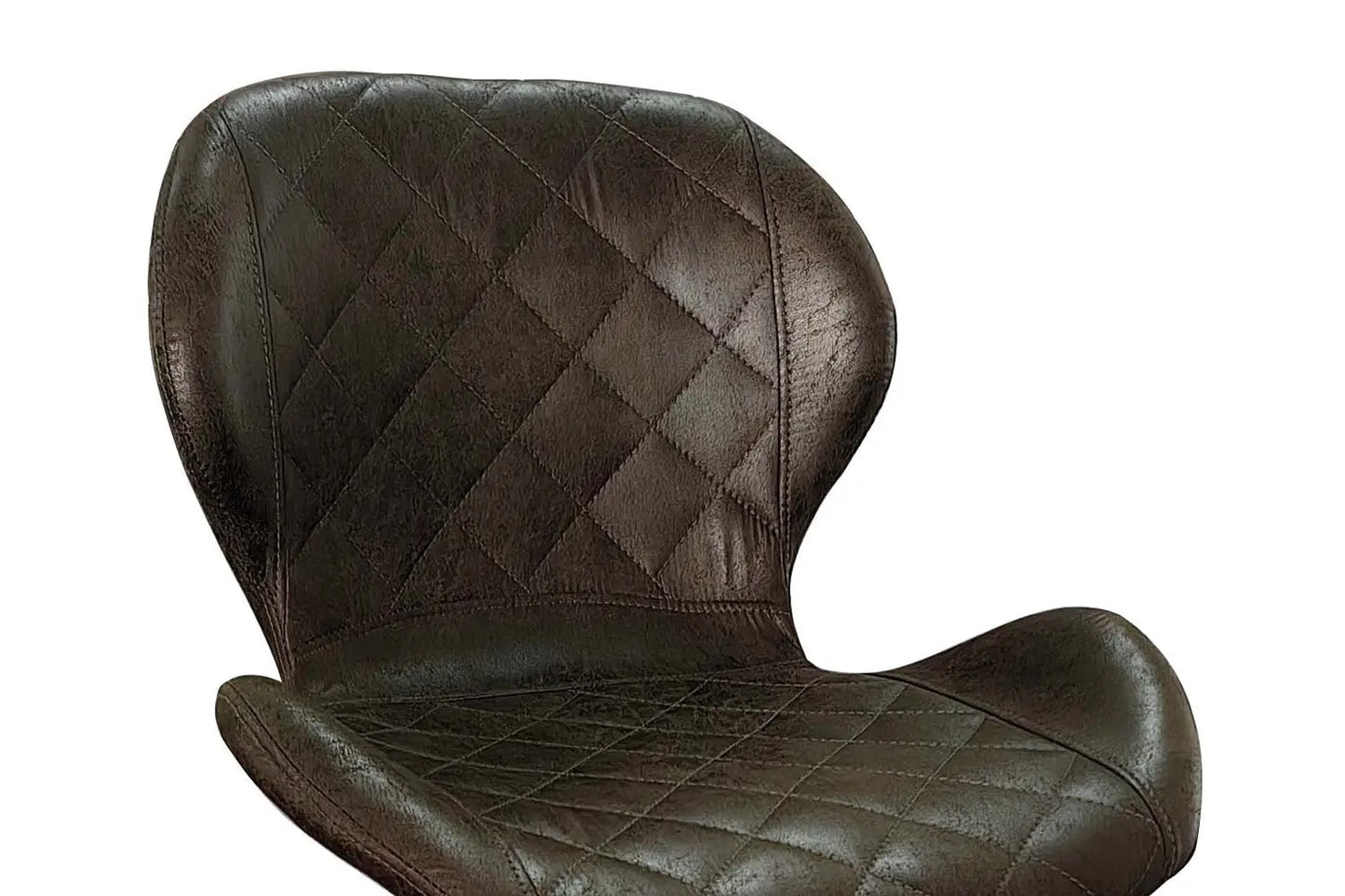 Lot de Tabourets de Bar MAYA en PU Brun Foncé - 48 x 52 cm ROUSSEAU