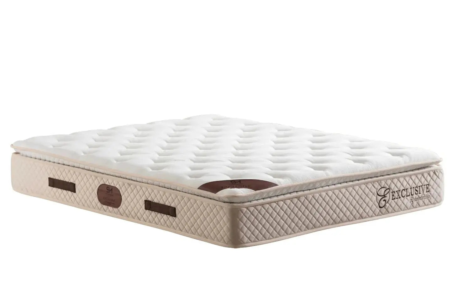 Matelas EXCLUSIF Ressorts Beige - 32 cm avec Surmatelas Intégré 140x190 cm SAN MARTINO