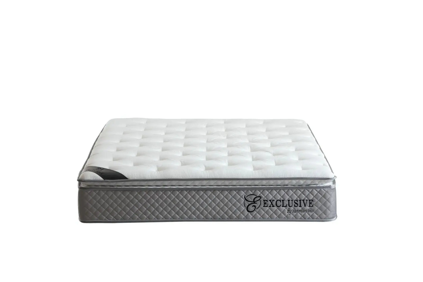 Matelas Exclusif Ressorts Gris - 32 cm avec Surmatelas Intégré 180x200 cm SAN MARTINO