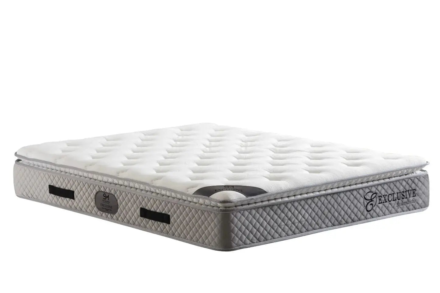 Matelas Exclusif Ressorts Gris - 32 cm avec Surmatelas Intégré 180x200 cm SAN MARTINO