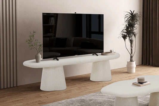 Meuble TV Effet Ciment FARY pour votre salon - 160 cm ROUSSEAU