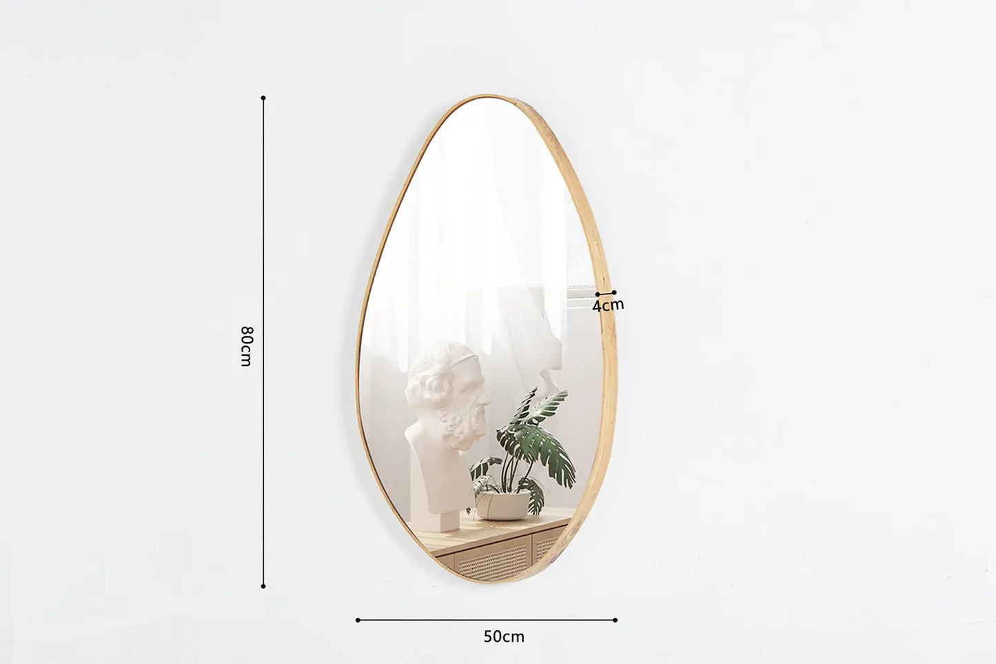 Miroir RANYA en Chêne vieilli - 80x50 cm ROUSSEAU