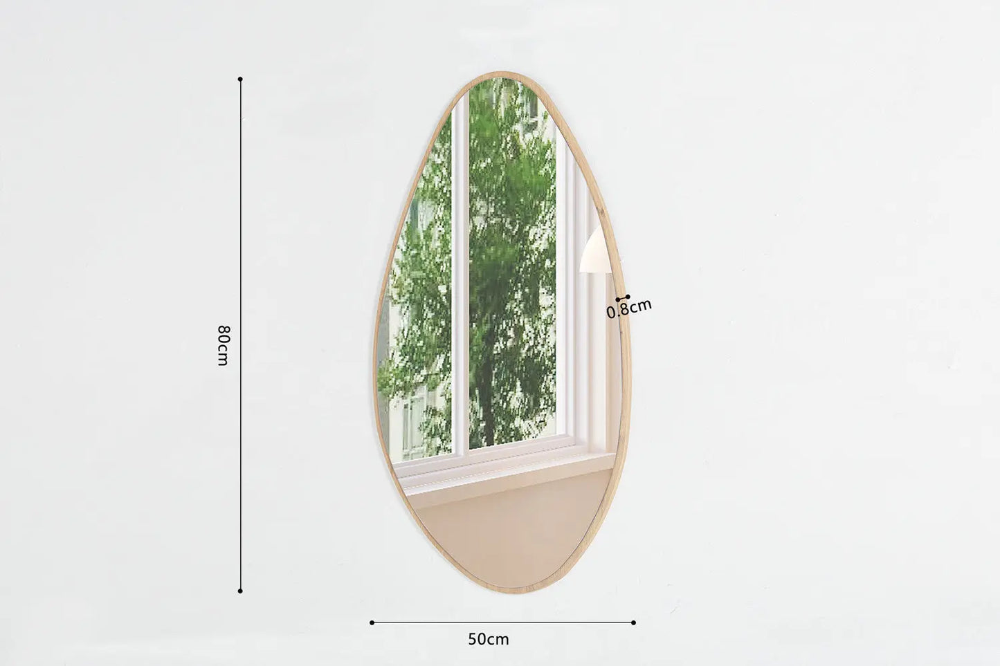 Miroir ROMY en effet Chêne vieilli - 80x50 cm ROUSSEAU