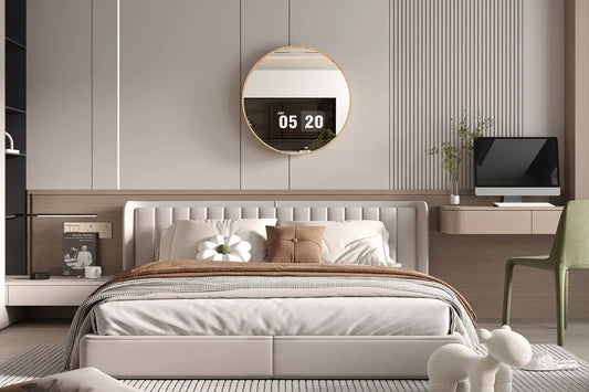 Miroir ROXA en effet Chêne vieilli - 80x80 cm ROUSSEAU