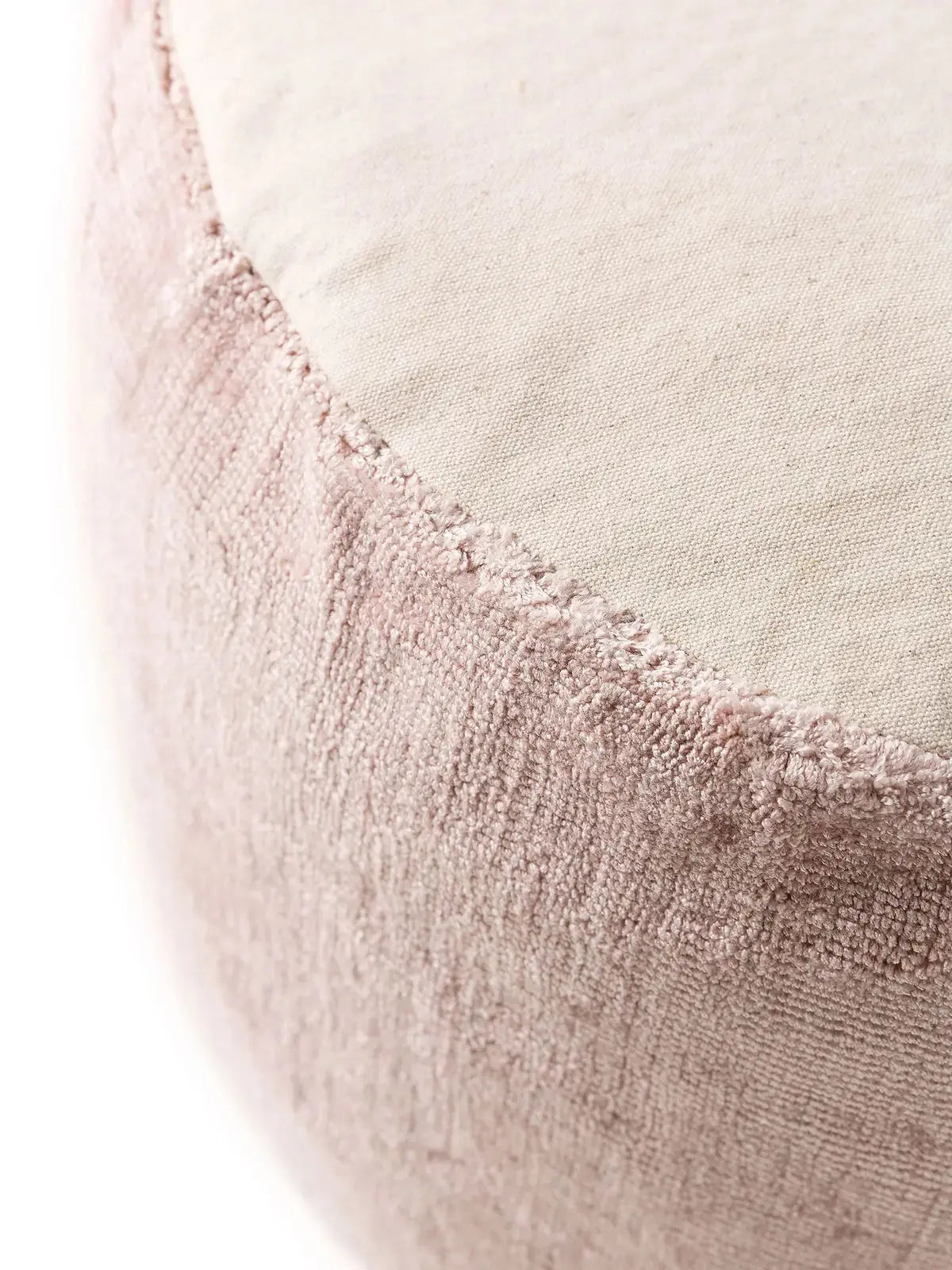 Pouf en tissu 100% Viscose fait main NOVA Rose BENUTA