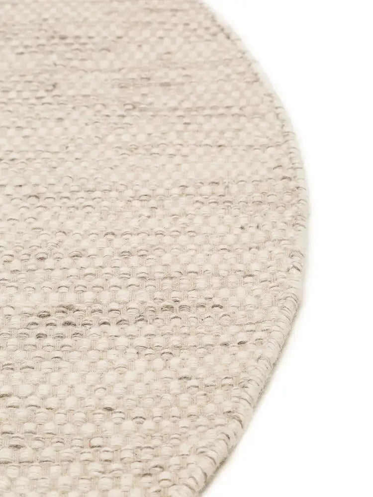 ROCCA - Tapis Rond de laine - Crème BENUTA