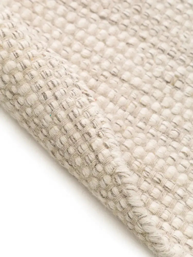 ROCCA - Tapis Rond de laine - Crème BENUTA