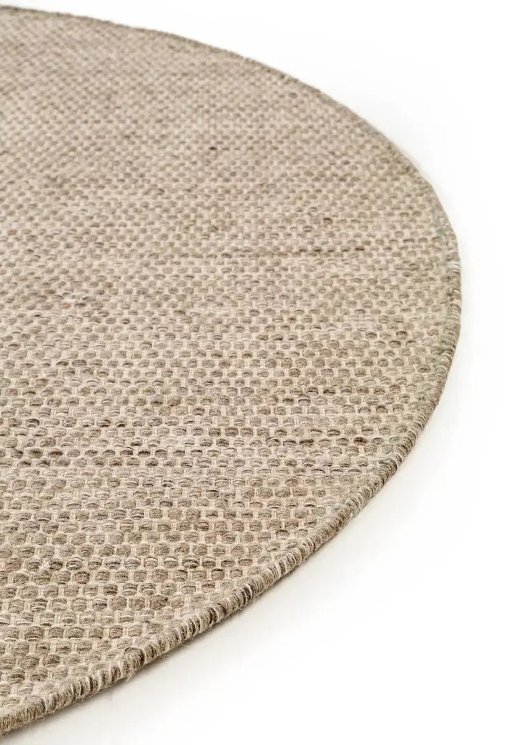 ROCCA - Tapis Rond de laine - Taupe BENUTA