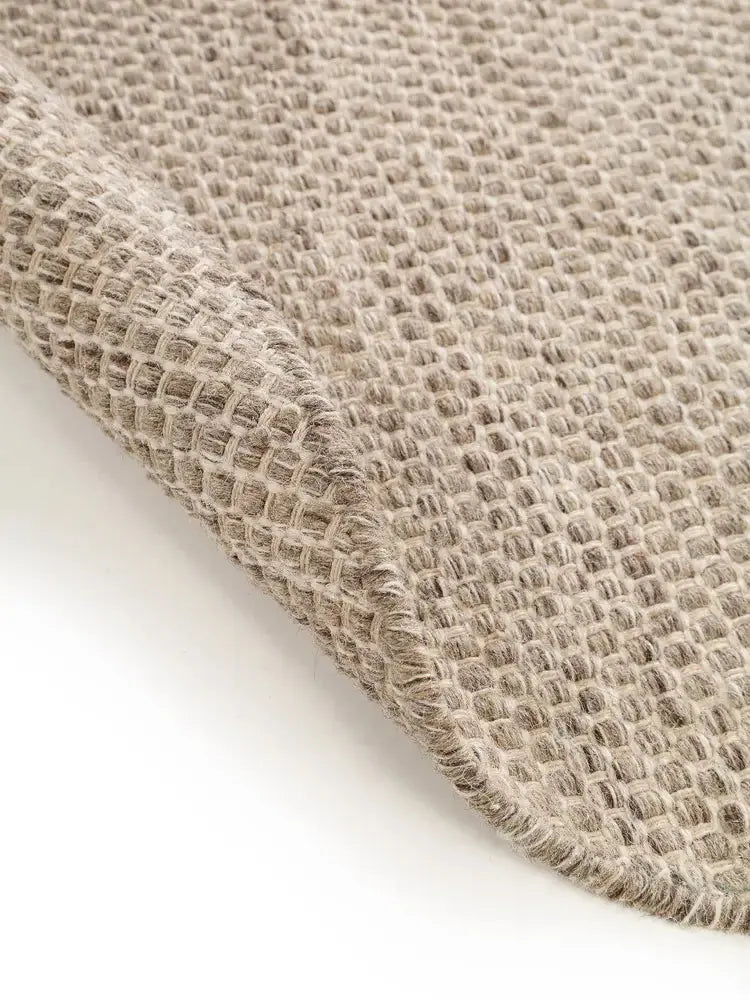 ROCCA - Tapis Rond de laine - Taupe BENUTA