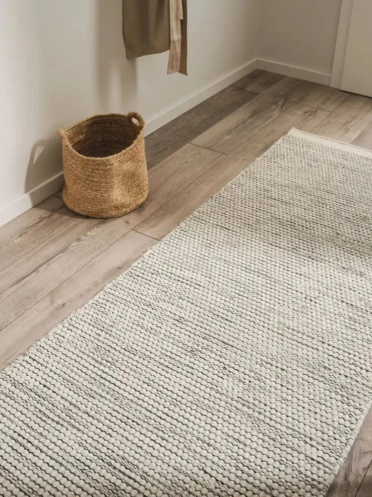 ROCCA - Tapis de Couloir en laine - Beige et noir BENUTA