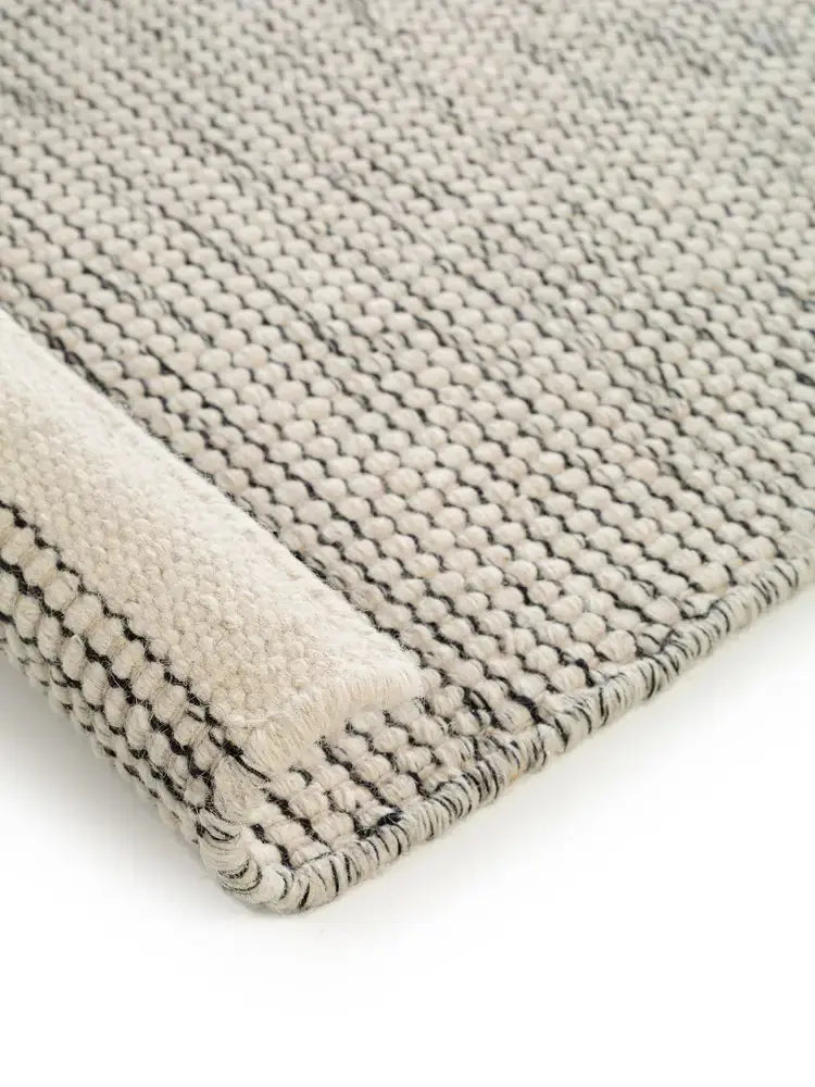 ROCCA - Tapis de Couloir en laine - Beige et noir BENUTA