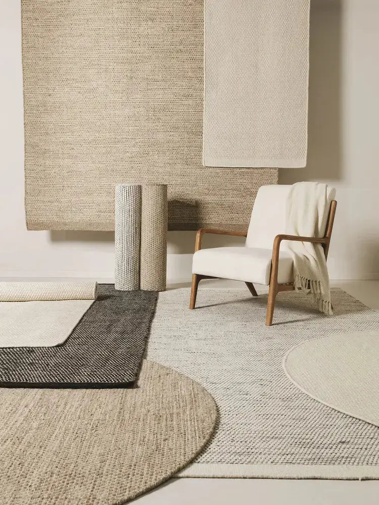 ROCCA - Tapis de Couloir en laine - Beige et noir BENUTA
