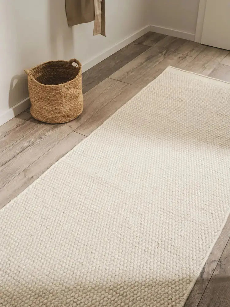 ROCCA - Tapis de Couloir en laine - Blanc BENUTA