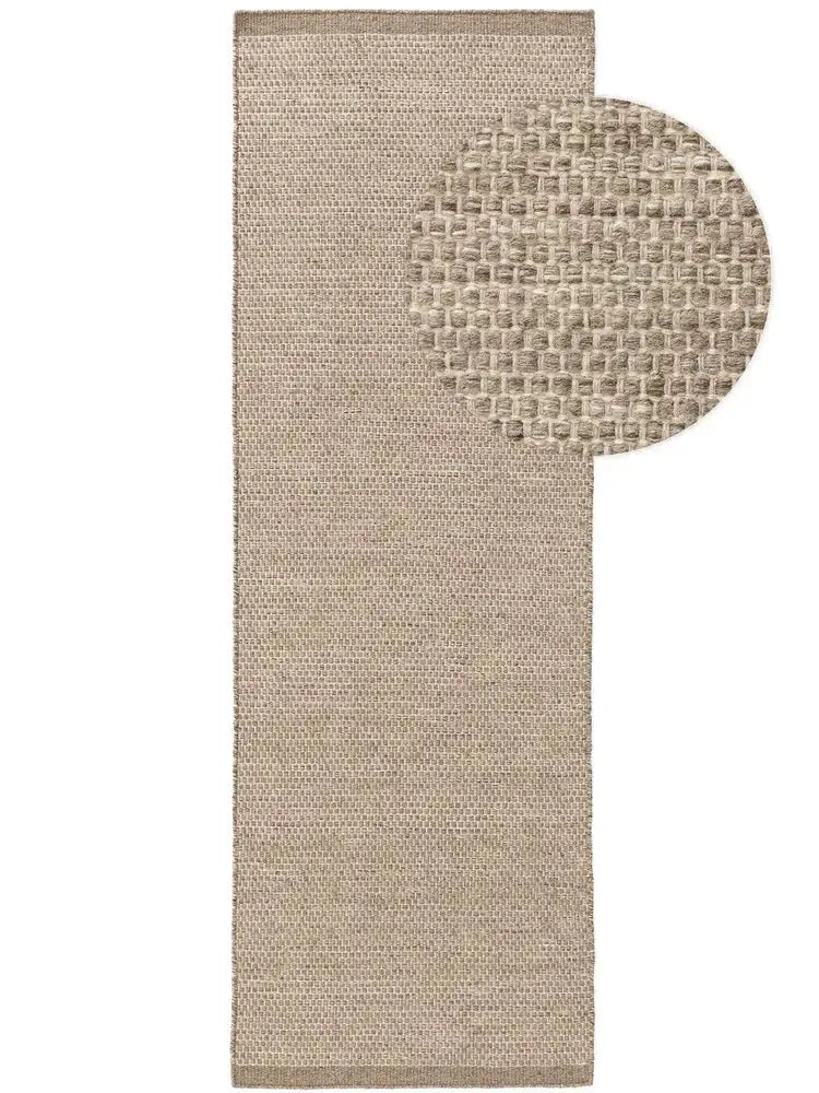 ROCCA - Tapis de Couloir en laine - Taupe BENUTA