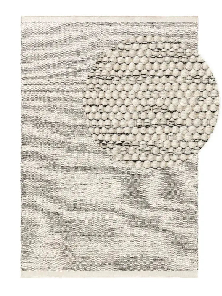 ROCCO - Tapis de laine - Beige et Noir BENUTA