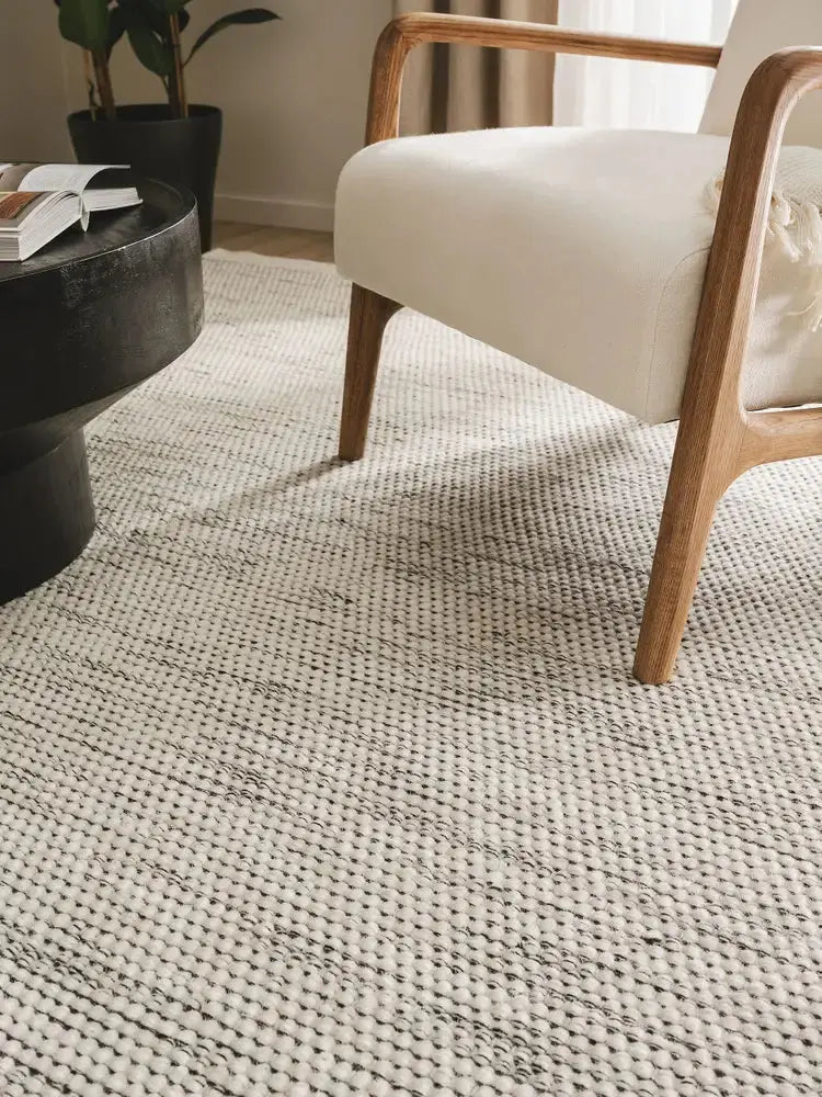 ROCCO - Tapis de laine - Beige et Noir BENUTA