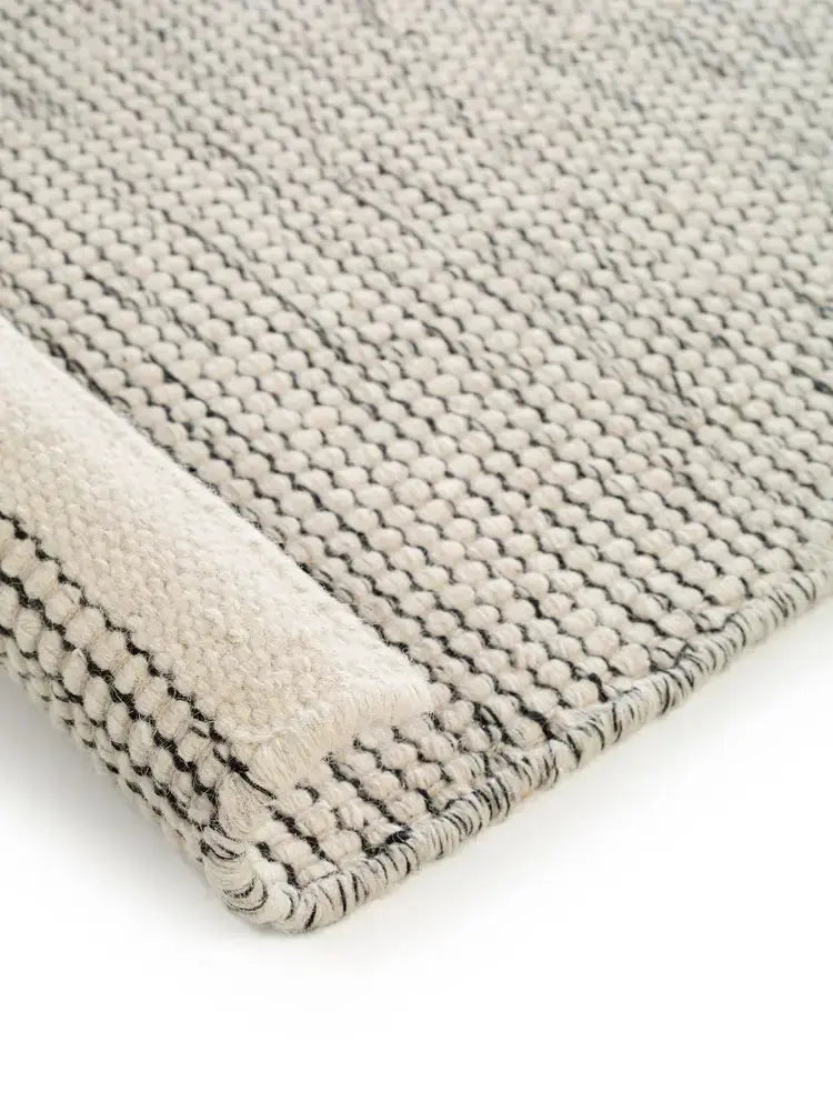ROCCO - Tapis de laine - Beige et Noir BENUTA