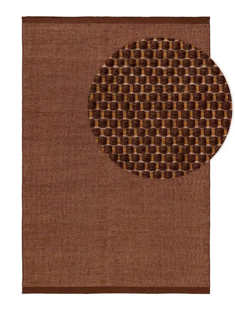 ROCCO - Tapis de laine - Marron BENUTA