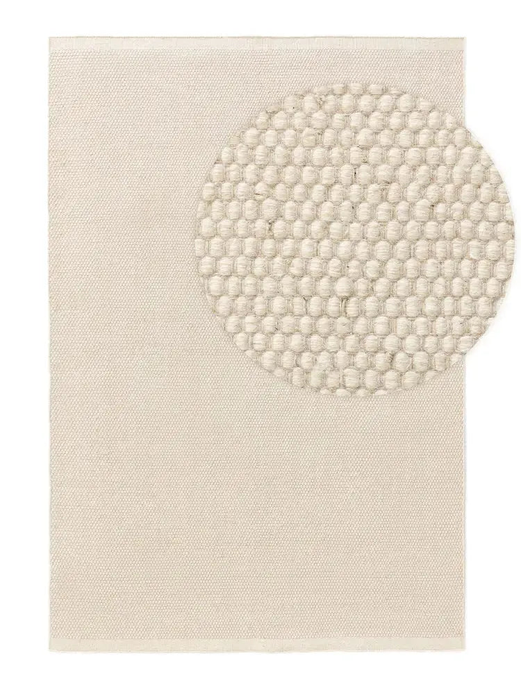 Rocky - Tapis de laine - Blanc BENUTA