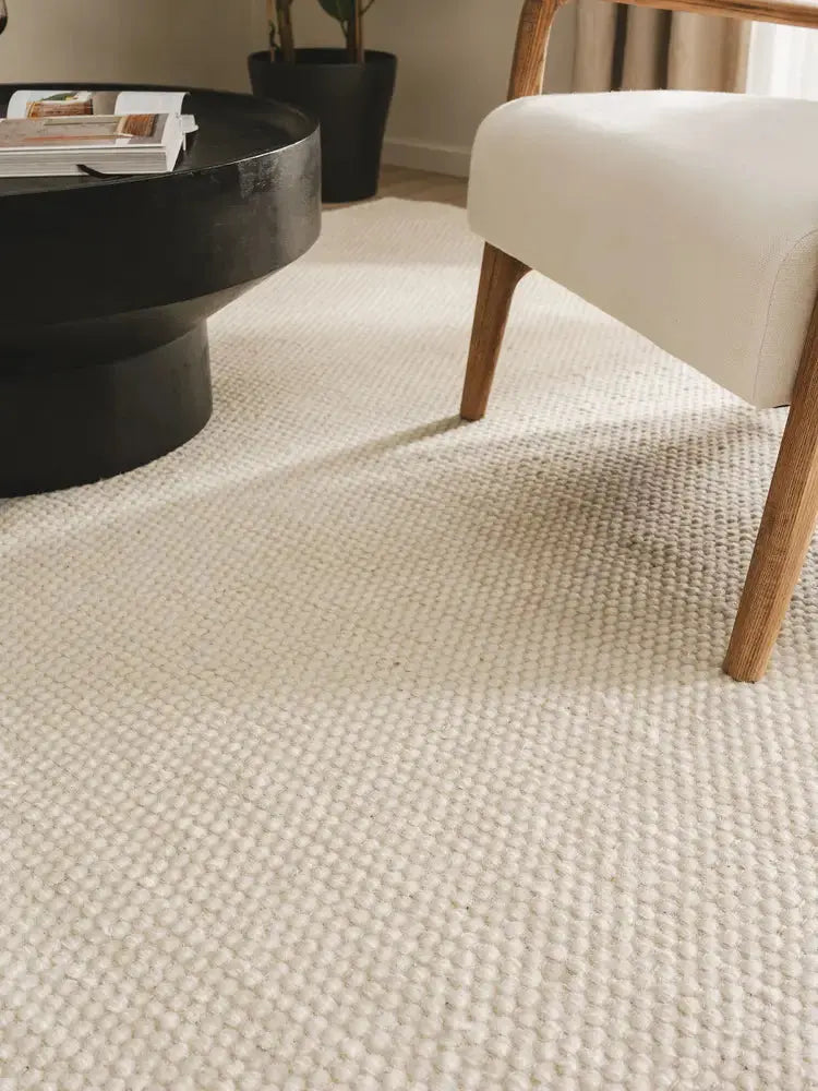 Rocky - Tapis de laine - Blanc BENUTA