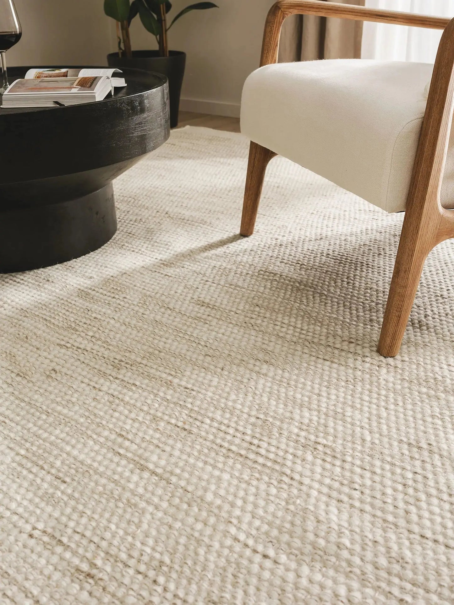 Rocky - Tapis de laine - Crème BENUTA