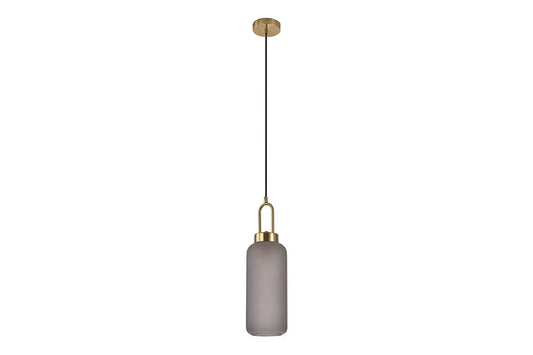 Suspension Luminaire en Verre Fumé Mat LUTON - H : 46cm HOUSE NORDIC