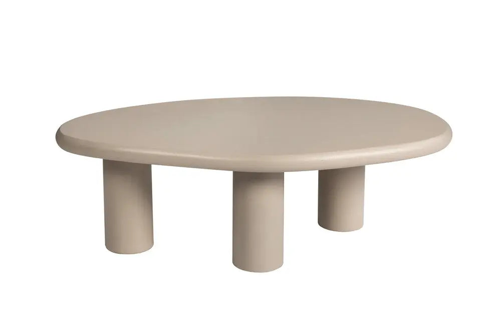 TAVINA - Table Basse Effet Ciment - 120 cm - Ciment Beige ROUSSEAU