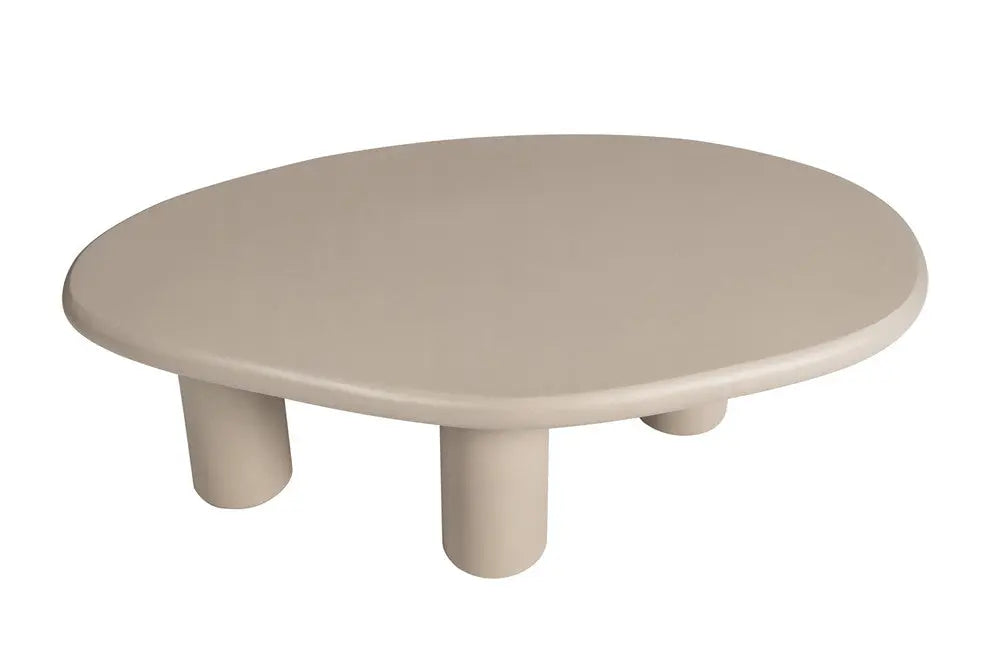 TAVINA - Table Basse Effet Ciment - 120 cm - Ciment Beige ROUSSEAU