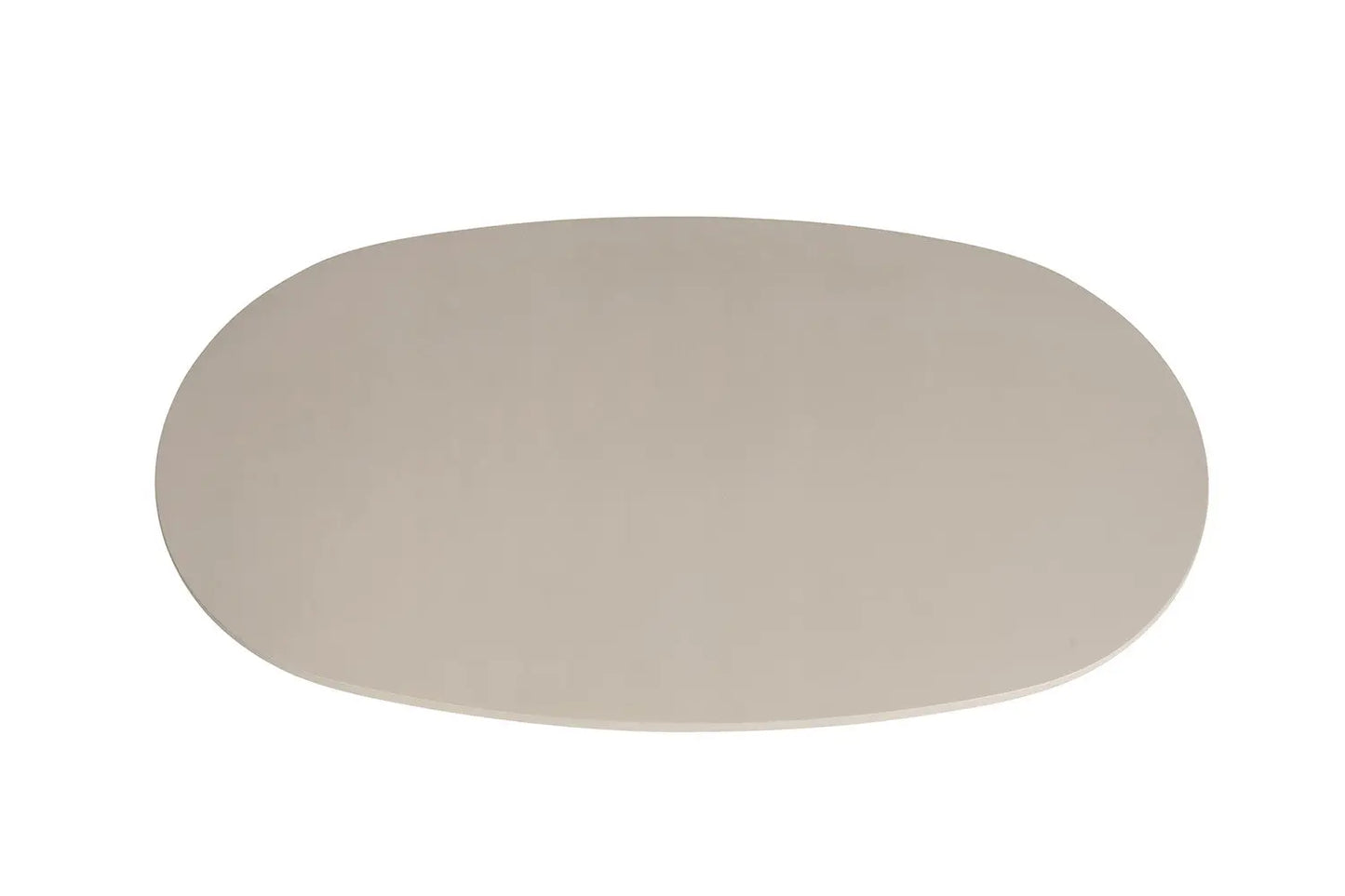 TAVINA - Table Basse Ovale Effet Ciment - 120 cm - Ciment Beige ROUSSEAU