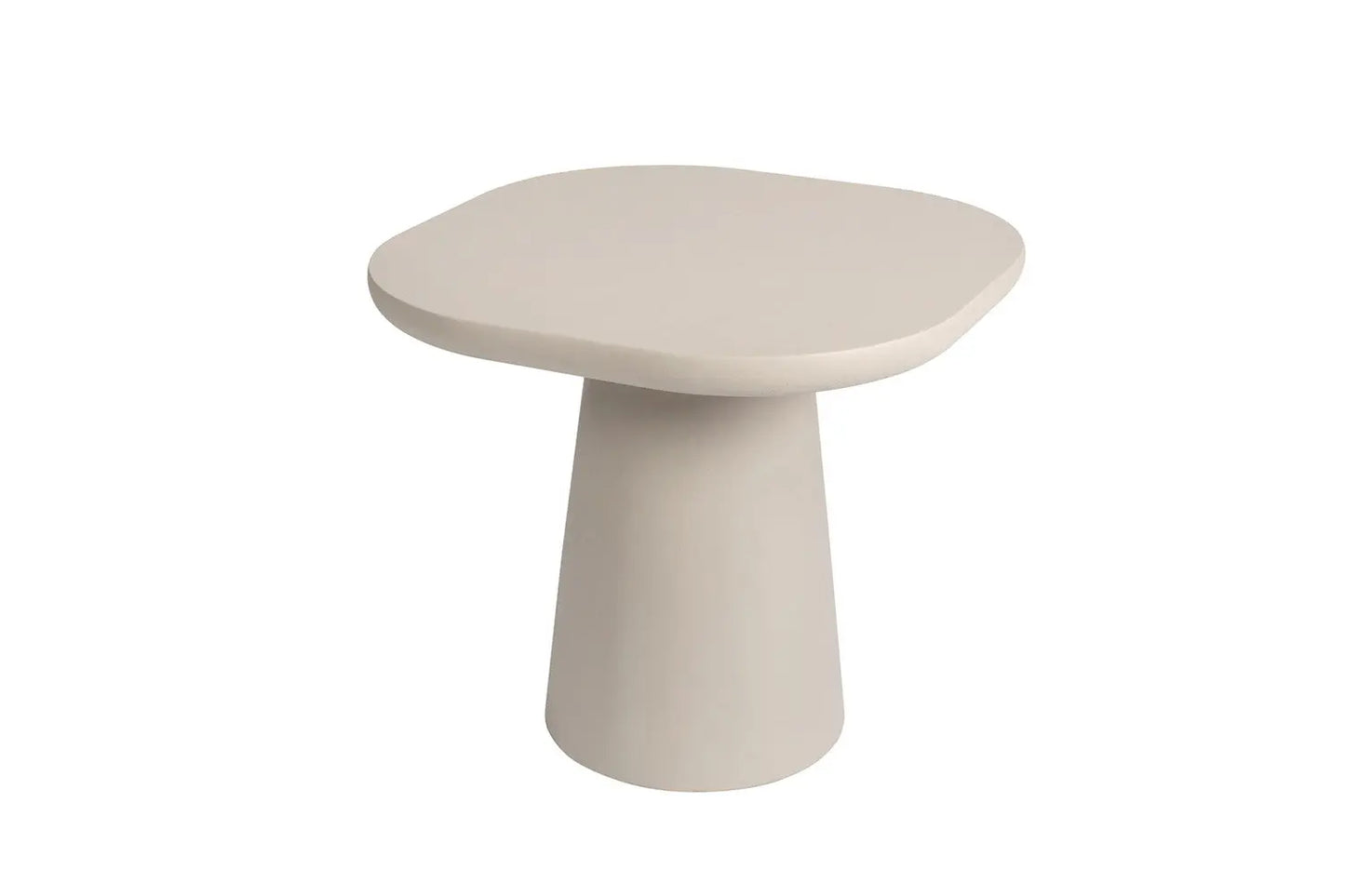 TAVINA - Table Basse Ovale Effet Ciment - 55 cm - Ciment Beige ROUSSEAU
