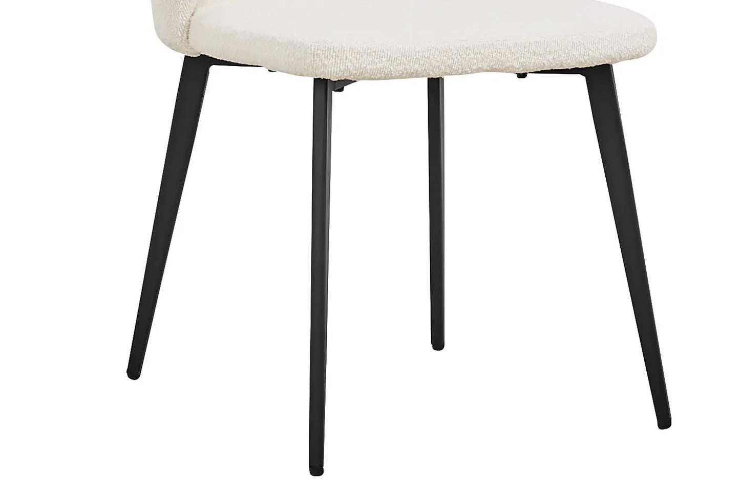 TINA - Chaise de Salle à Manger - 51 x 55 cm - Bouclé Blanc ROUSSEAU