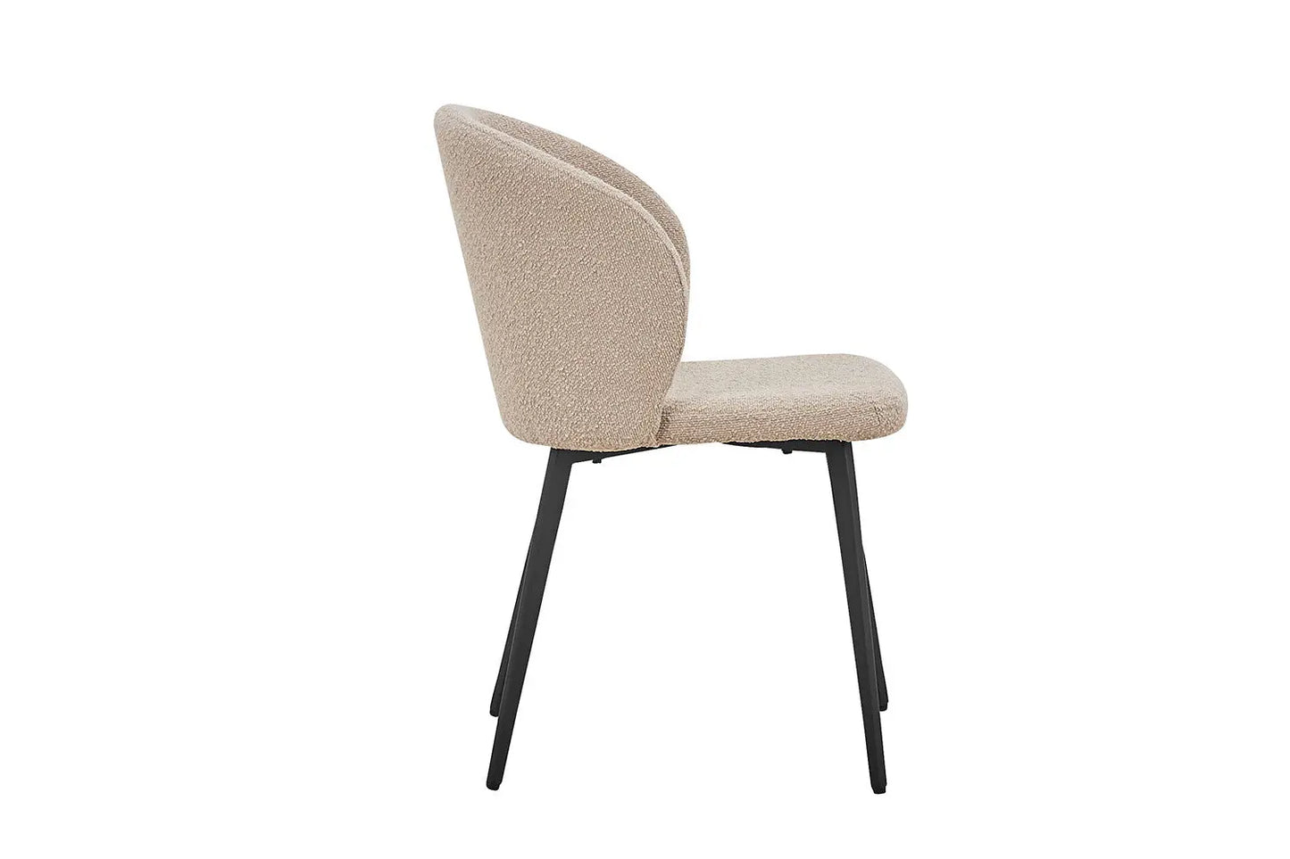 TINA - Chaise de Salle à Manger - 51 x 55 cm - Bouclé Sable ROUSSEAU