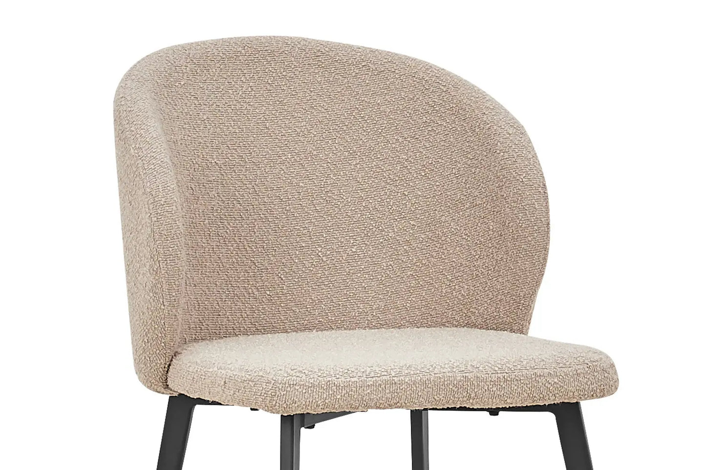 TINA - Chaise de Salle à Manger - 51 x 55 cm - Bouclé Sable ROUSSEAU