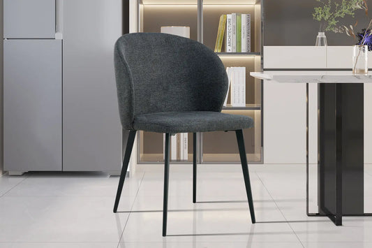 TINA - Chaise de Salle à Manger - 51 x 55 cm - Gris foncé ROUSSEAU