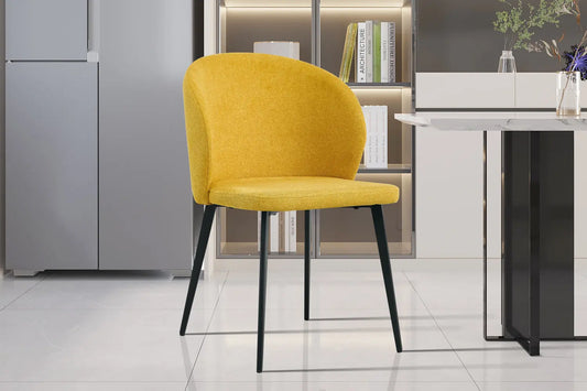 TINA - Chaise de Salle à Manger - 51 x 55 cm - Jaune ROUSSEAU