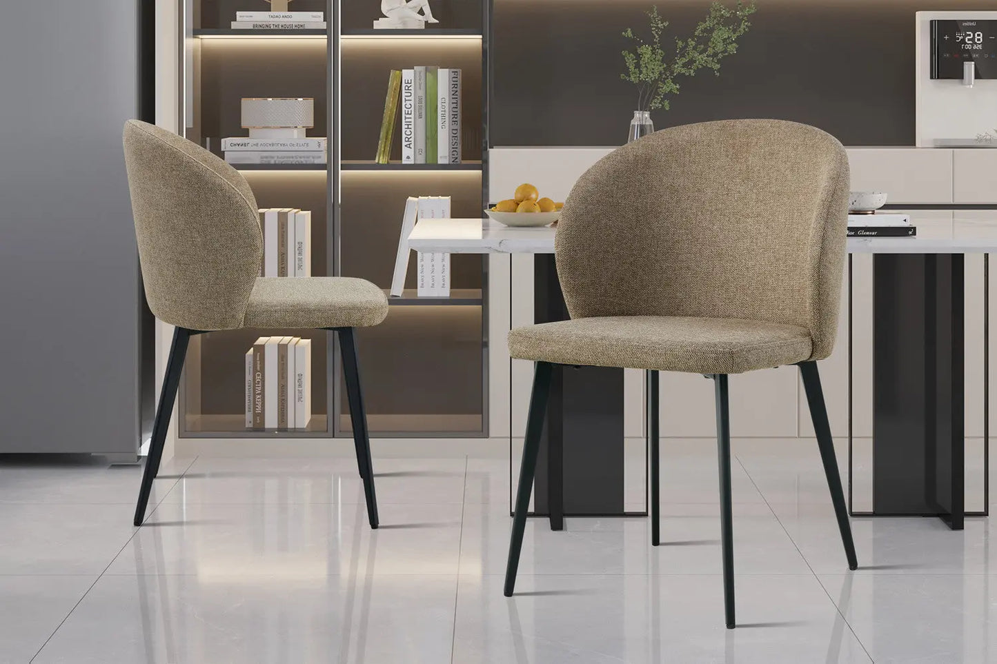 TINA - Chaise de Salle à Manger - 51 x 55 cm - Sable ROUSSEAU