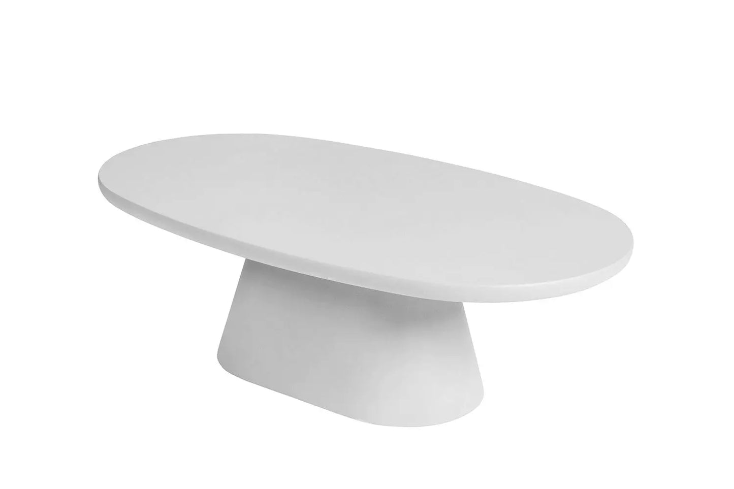 Table Basse Ovale Effet Ciment Ecru TAVINA - 120 cm ROUSSEAU