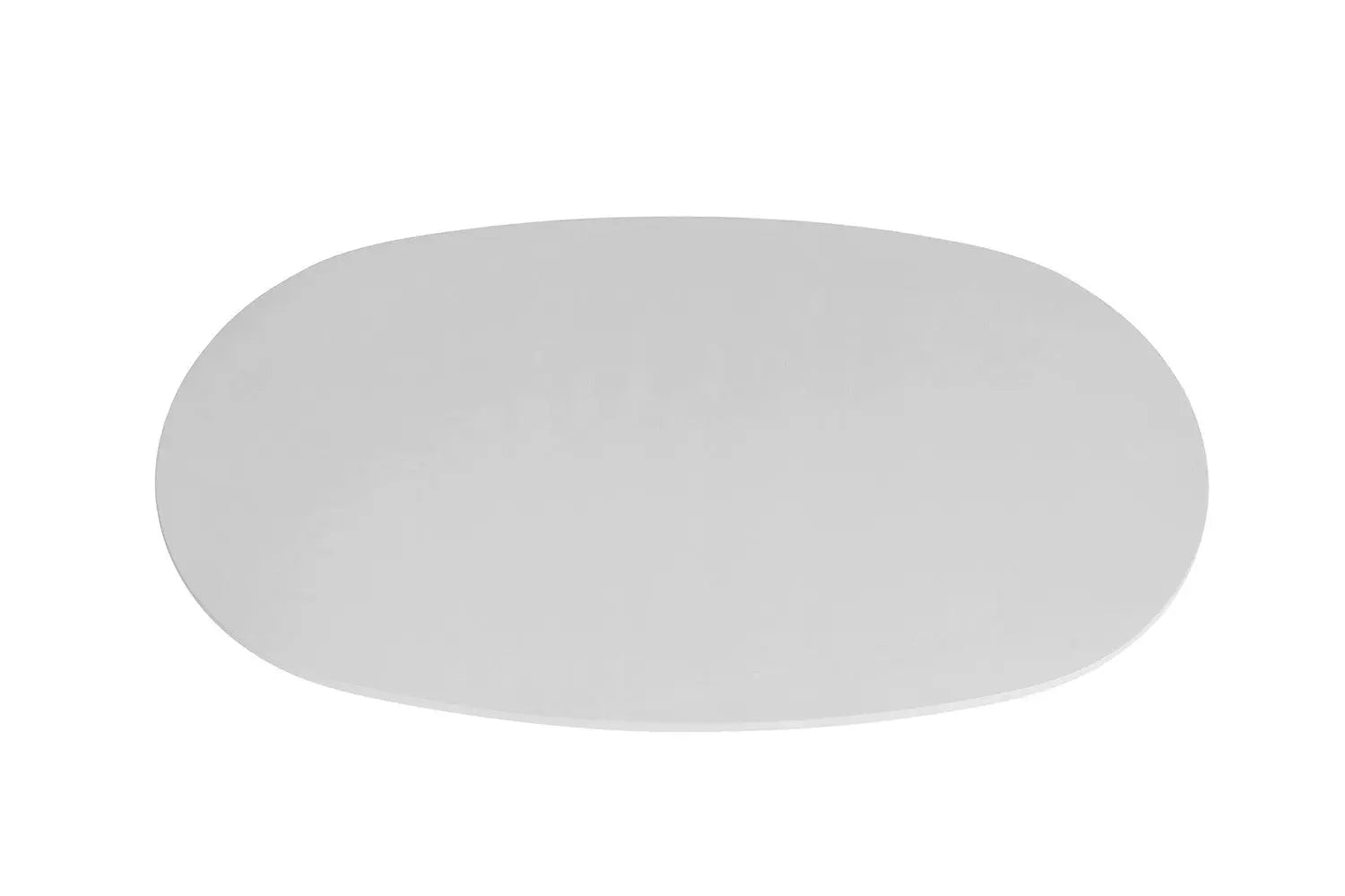 Table Basse Ovale Effet Ciment Ecru TAVINA - 120 cm ROUSSEAU
