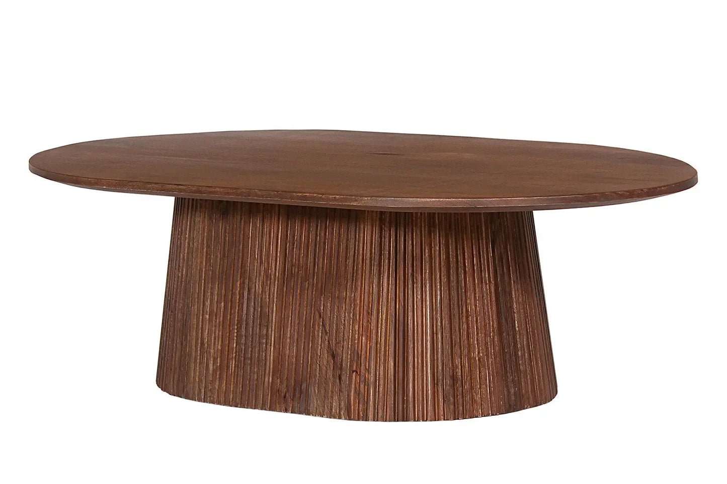 Table Basse Ovale MAYGA en Manguier Brun Foncé - 120 cm ROUSSEAU