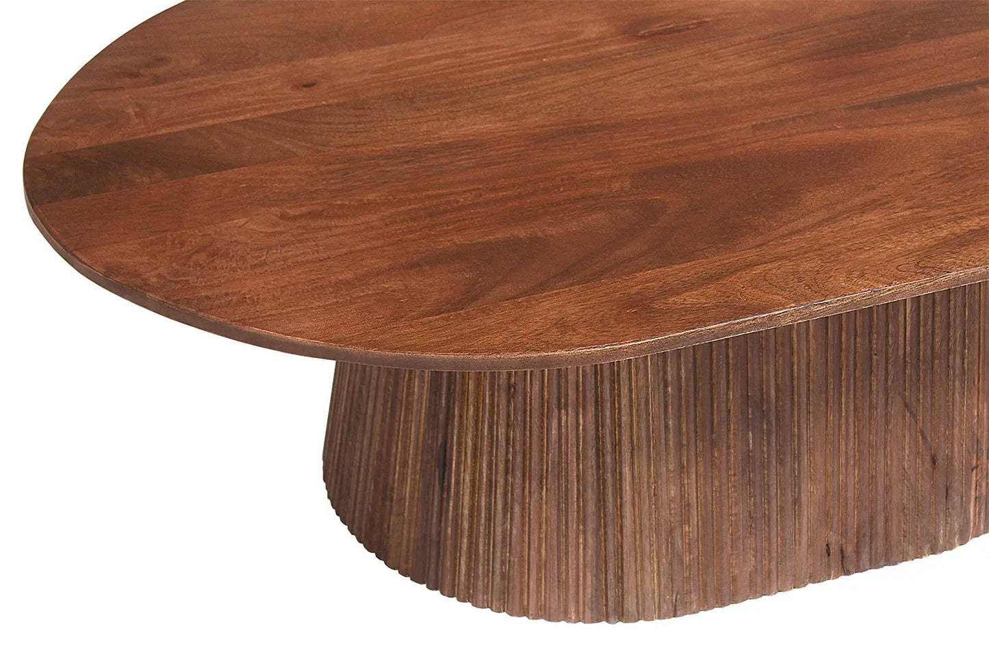 Table Basse Ovale MAYGA en Manguier Brun Foncé - 120 cm ROUSSEAU