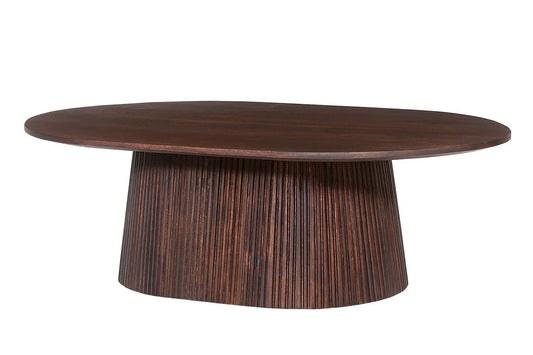 Table Basse Ovale MAYGA en Manguier Brun Foncé - 120 cm ROUSSEAU