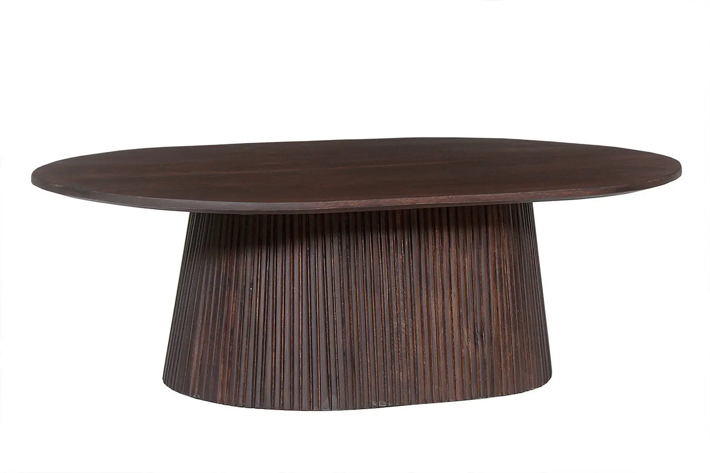 Table Basse Ovale MAYGA en Manguier Brun Foncé - 120 cm ROUSSEAU
