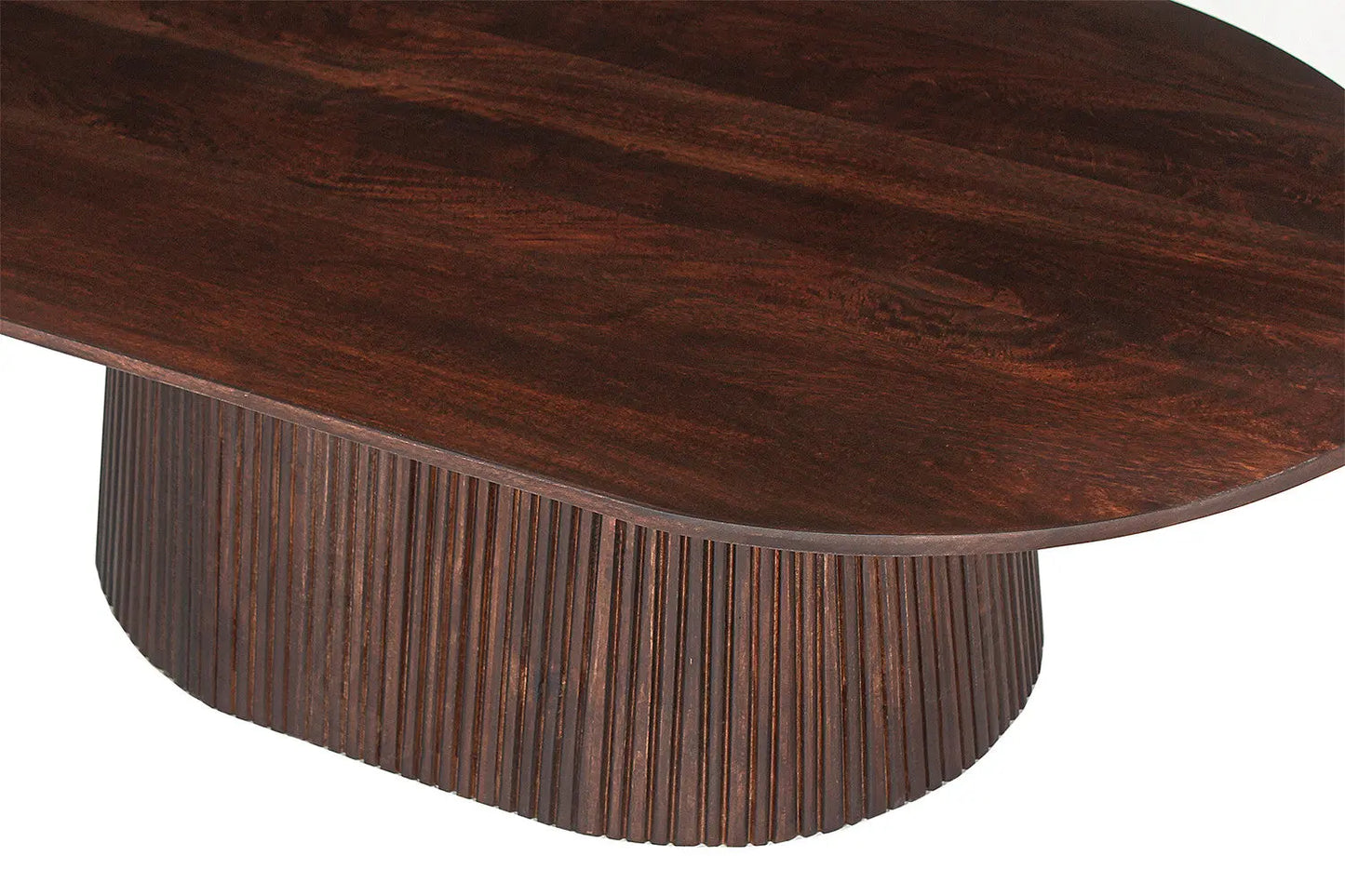 Table Basse Ovale MAYGA en Manguier Brun Foncé - 120 cm ROUSSEAU