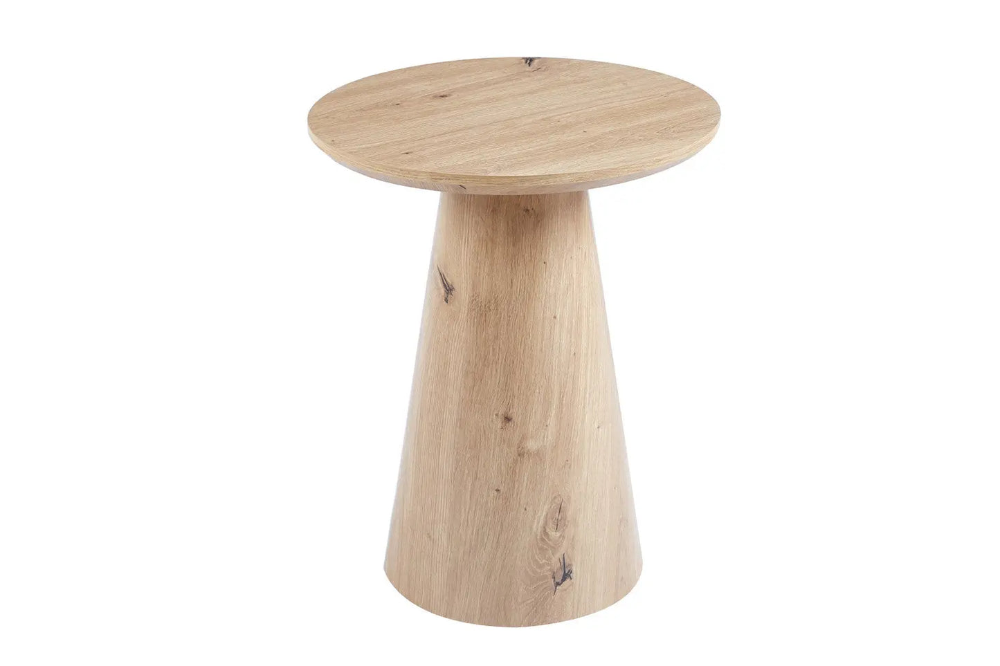 Table Basse Ronde Effet Chêne Vieilli LUKA - 45 cm ROUSSEAU