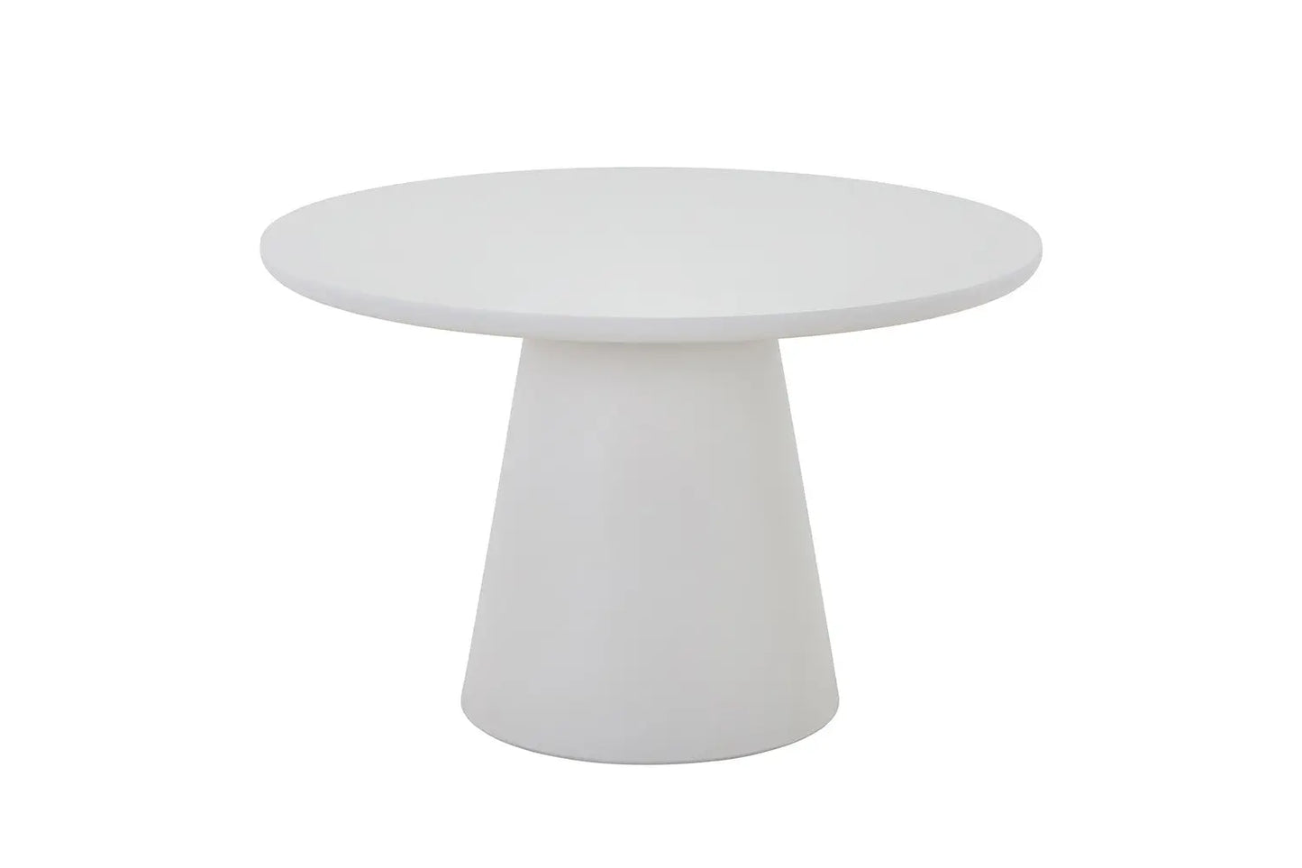 Table Ronde Effet Ciment Blanc TAVINA - 120 cm ROUSSEAU